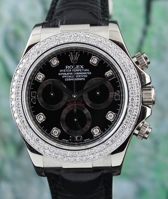 (image for) A ROLEX 18K WHITE GOLD DAYTONA COSMOGRAPH - CERT / 116519